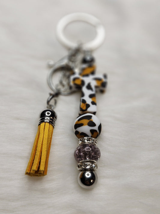 Faith Key Chain Bars (leopard print)