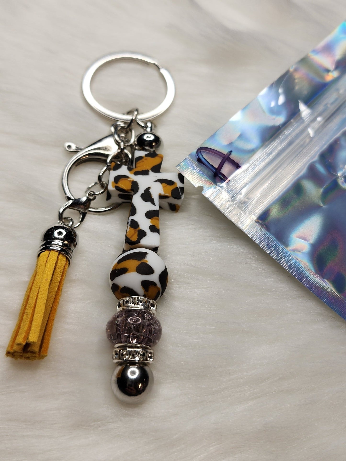 Faith Key Chain Bars (leopard print)