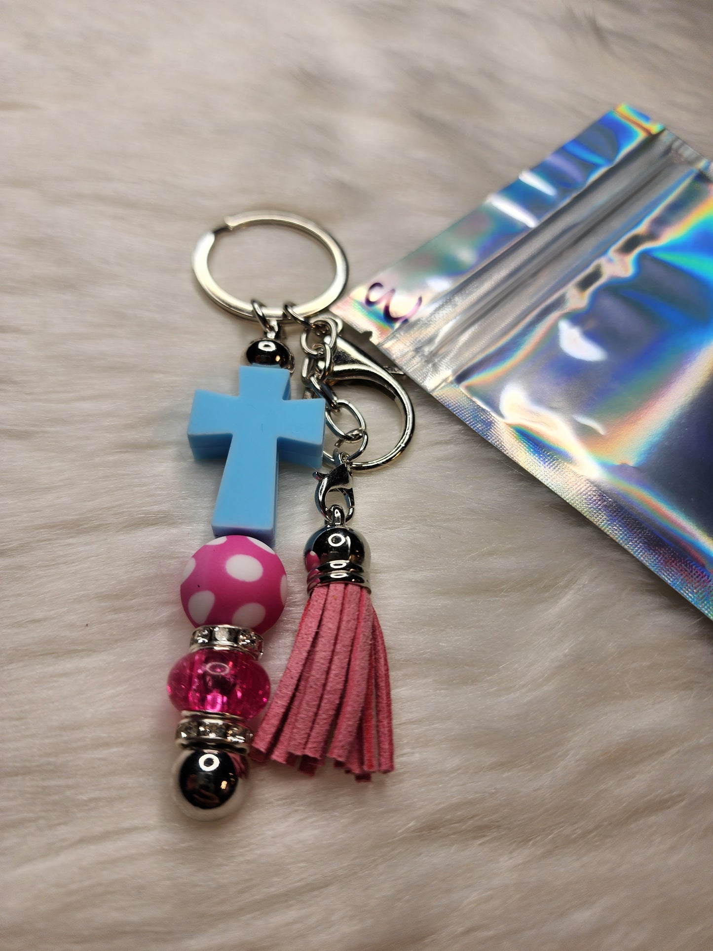 Faith Key Chain Bars (baby blue)